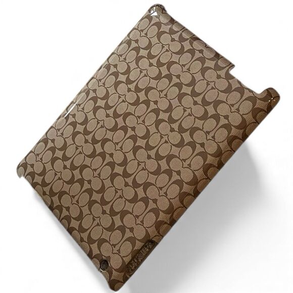 COACH Tan Signature iPad Mold Hard Plastic Cover Case 9.5” H x 7.5” x 1/4” H - Picture 5 of 9